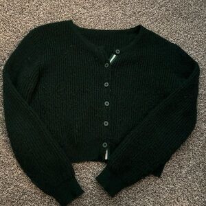 Cider Dark Green Cardigan